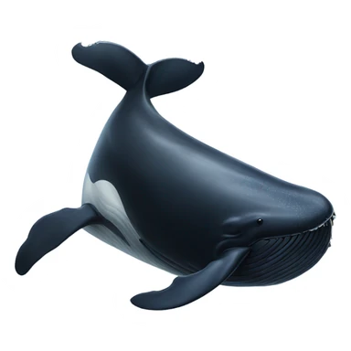 First place black whale sticker