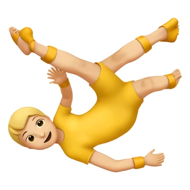 Yellow emoji laying down kicking my feet sticker