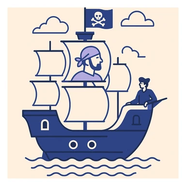 pirate ship sticker