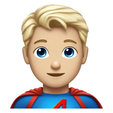 superman blonde boy with blue eyes sticker