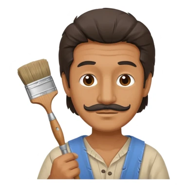 Ancient  man  with paint brush  sticker