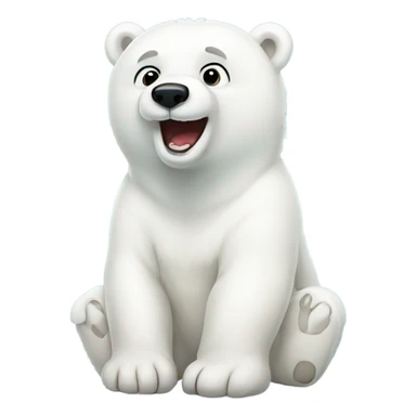Cute polar bear sticker