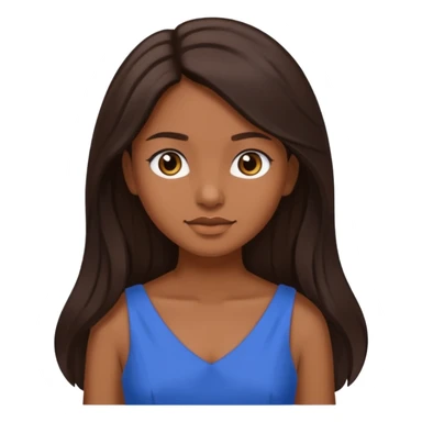 Menina morena de cabelo longo castanha escuro  sticker