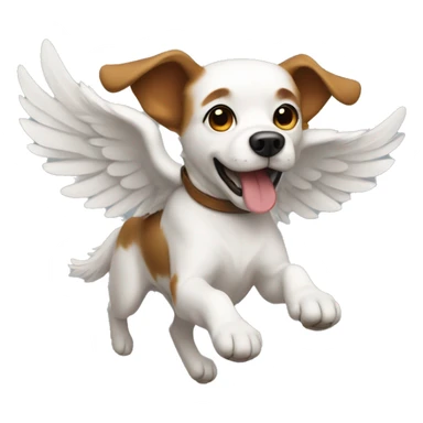 Flying dog with wings  sticker