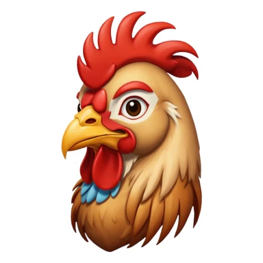 Un gallo con la cabeza de Jesús  sticker