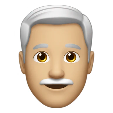 56 year old white male that is clean shave with short brown hair sticker