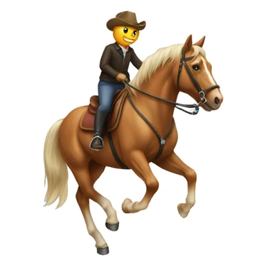 Cat riding a horse  sticker