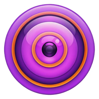 a purple circle with thermal camera effect sticker