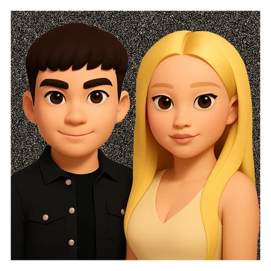 Slightly increase the volume of the upper body of the girl and slightly turn her to face forward, maintaining the style of the original image. sticker