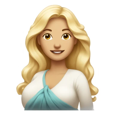 Beautiful pregnant blonde sticker