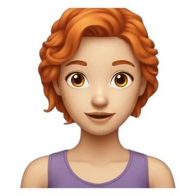 a cute redhead girl sticker