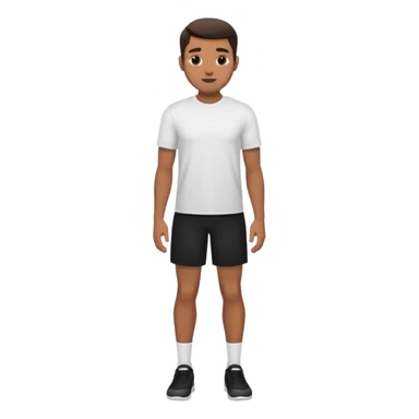 a man with a white shirt and a black short  sticker