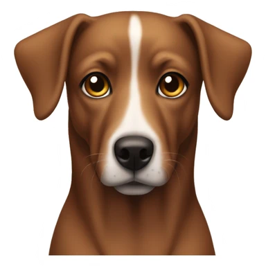 Brown dog with long snout, black eyeliner, and floppy ears sticker