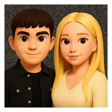 Slightly increase the volume of the upper body of the girl and slightly turn her to face forward, preserving the style of the original image. sticker