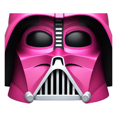 Darth Vader upper body in all pink iconic suit sticker