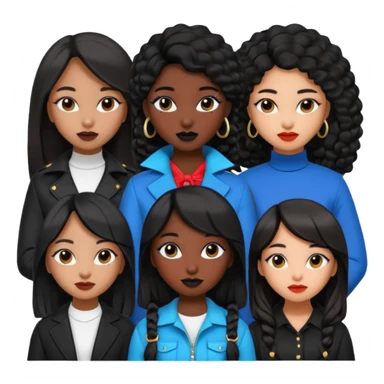 Katseye music group 6 members all girl 2 black girl 1 korean 1 latina sticker