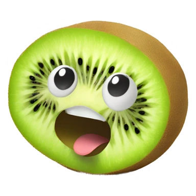 3D kiwi fruit  sticker