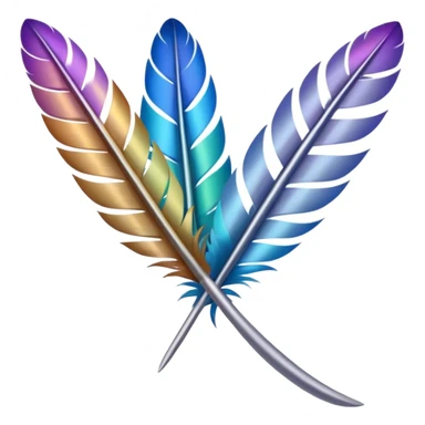 the neatly arranged feathers of a dovetail sticker