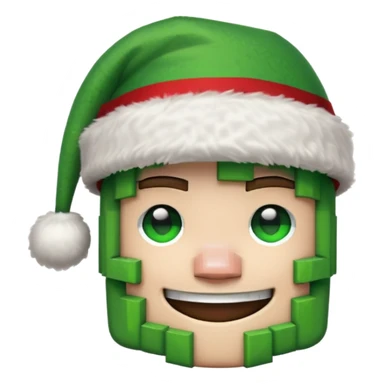 Minecraft creeper Xmas sticker