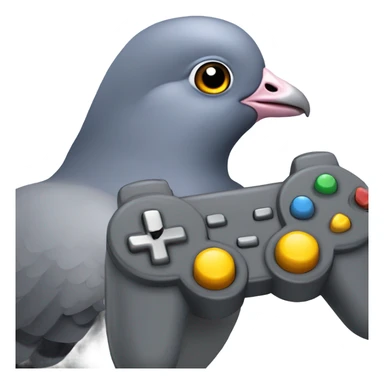 Pigeon playing games sticker
