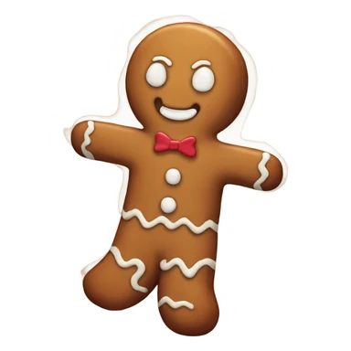 Aesthetic gingerbread man emoji sticker