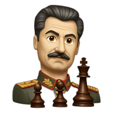 stalin playong chess sticker