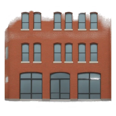 Red brick building  sticker