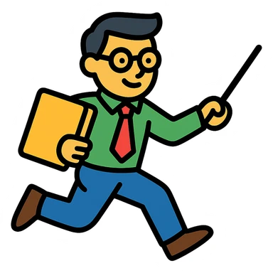 teacher running sticker