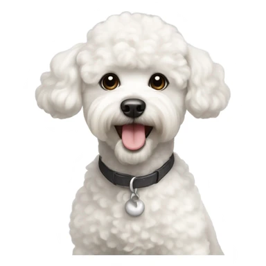 white poodle mix bichon sticker