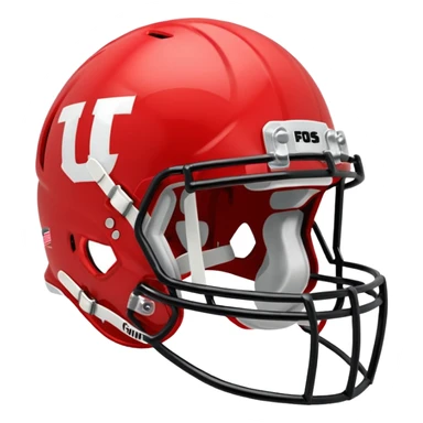 in a shade of red college football helmets sticker