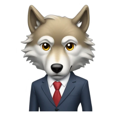 Donald Trump as wolf in suit sticker