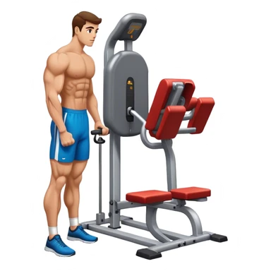 how to use gym calf-raise machine sticker