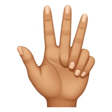 Now bend the middle finger only sticker