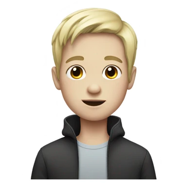 boy with black hair and pale skin sticker