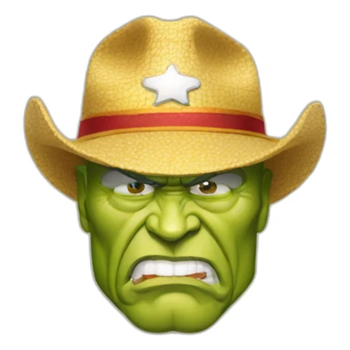 Hulk hogan wearing a hat sticker