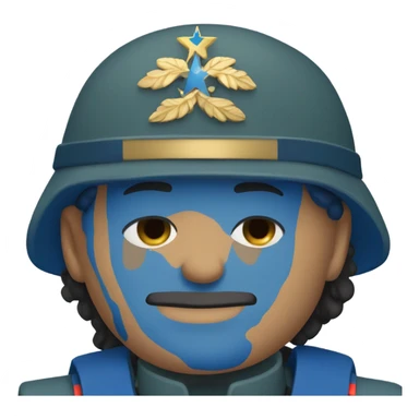 French Moroccan soldier in blue uniform  sticker