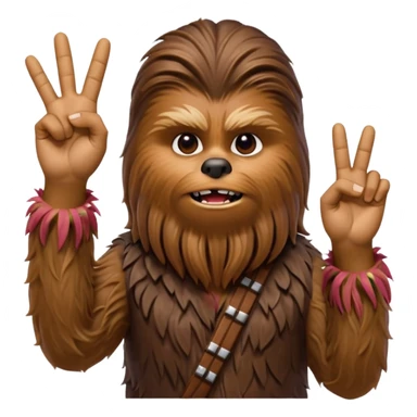chewbacka qui fais le signe "un peu" avec les doigts  sticker