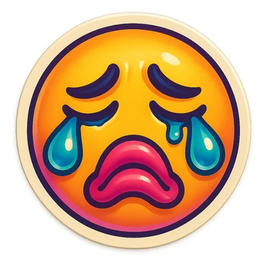 Crying Tears rolling down face 
Mouth Pout sticker
