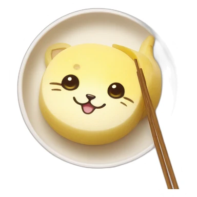 banana rice cake mochi cat sticker