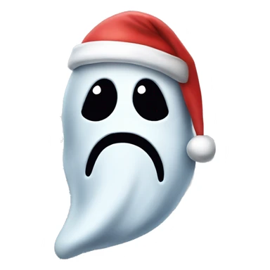 Ghost face with Santa hat sticker