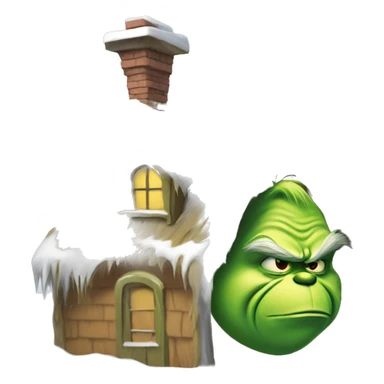 Grinch on the house sticker
