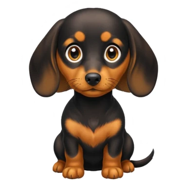 Black and tan miniature dachshund  sticker
