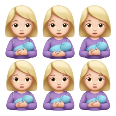 Baby Girl, Different Pose, different outfit, single Baby Girl only. sticker