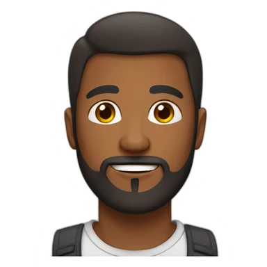 Brown skinned guy with beard sticker