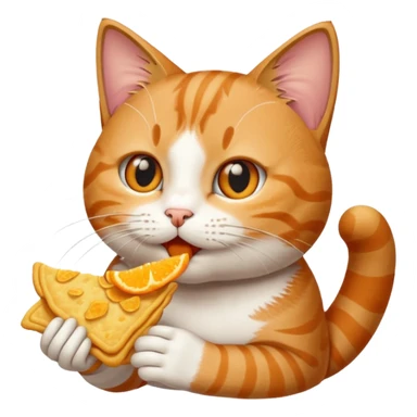 Chat qui mange du chips sticker