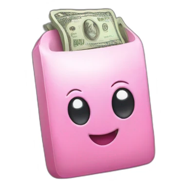 pink iphone money sticker