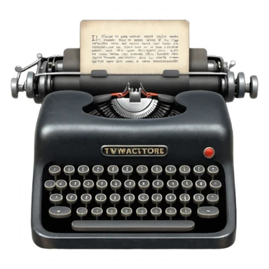 Old typewriter sticker