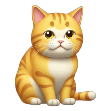 Fat-super-sayian-cat sticker