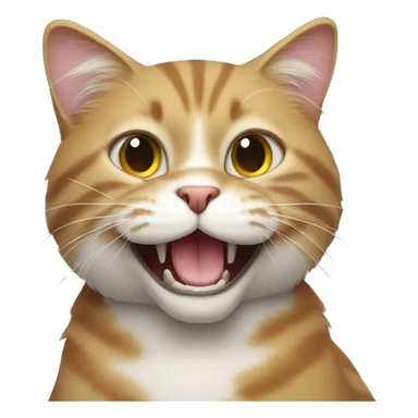 Le chat rigole avec les 32 dents  sticker