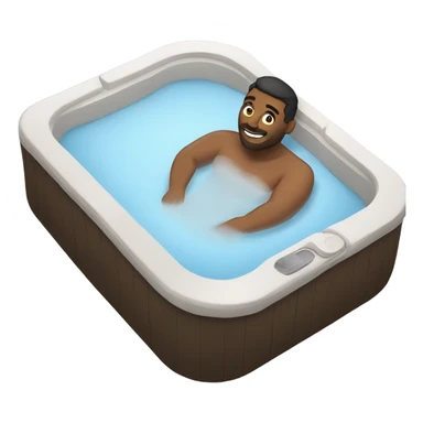 Handsome man sitting in hot tub sticker